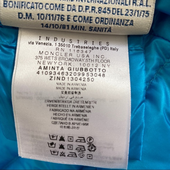 Moncler blue down jacket - Picture 9 of 13